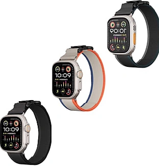 بند اپل واچ 44/49 Levelo Rove Nylon Watch Strap With Metal Buckle